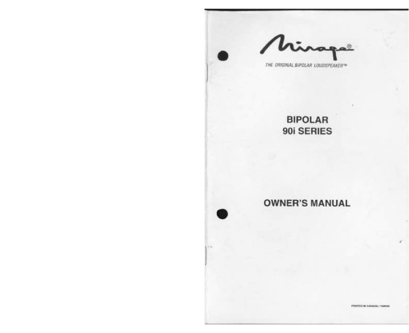 Mirage 590I User manual Mirage 590I User manual