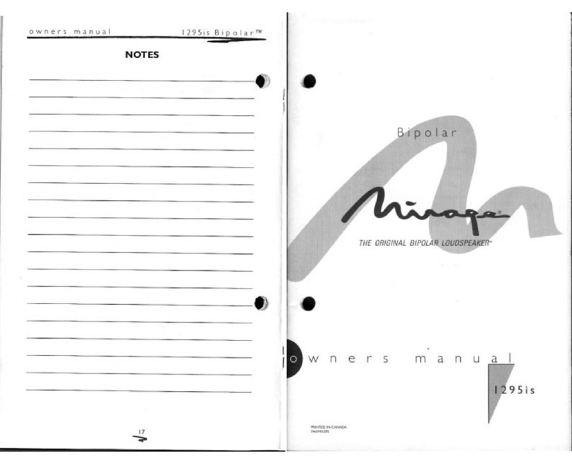 Mirage 1295IS User manual Mirage 1295IS User manual