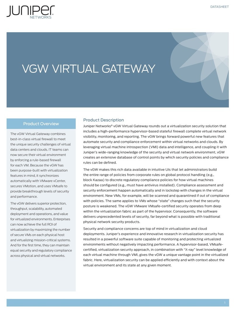 Juniper VGW VIRTUAL GATEWAY User manual