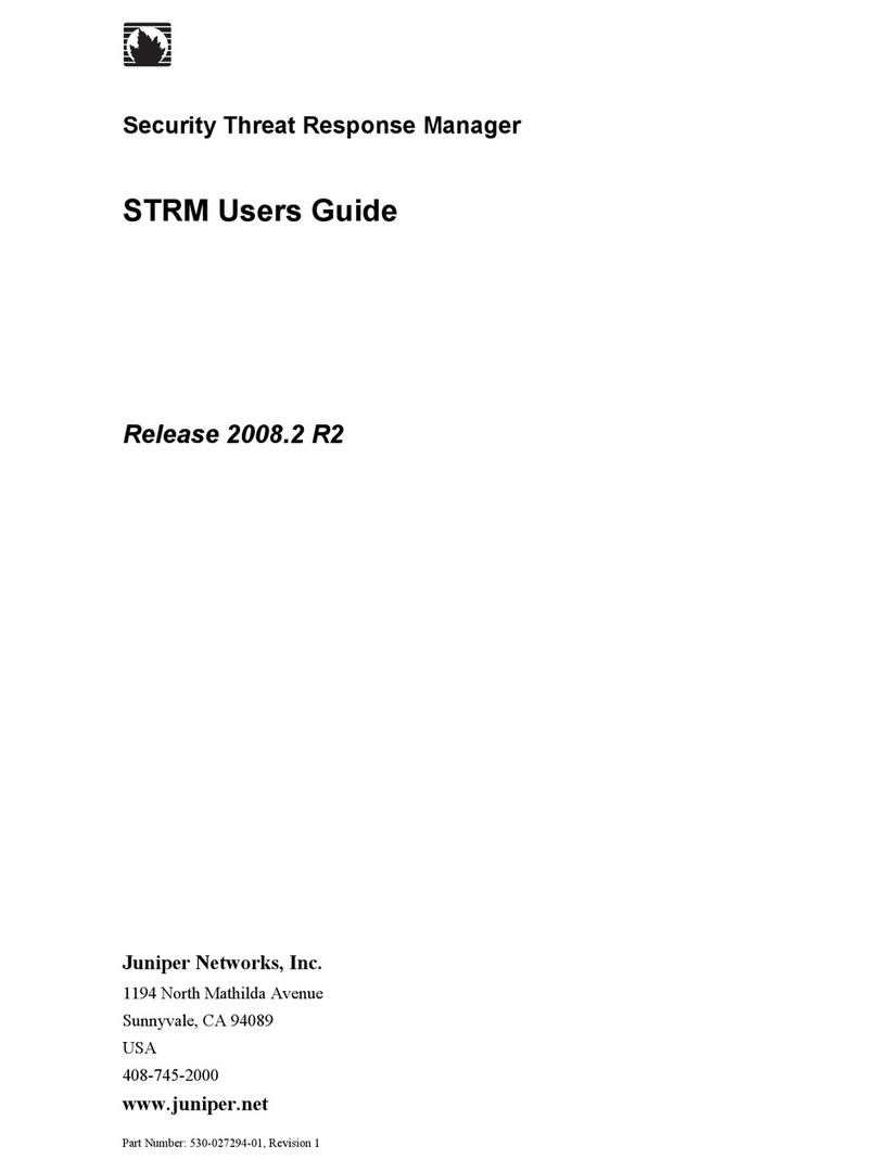 Juniper SECURITY THREAT RESPONSE MANAGER 2008.2 R2 -... manual