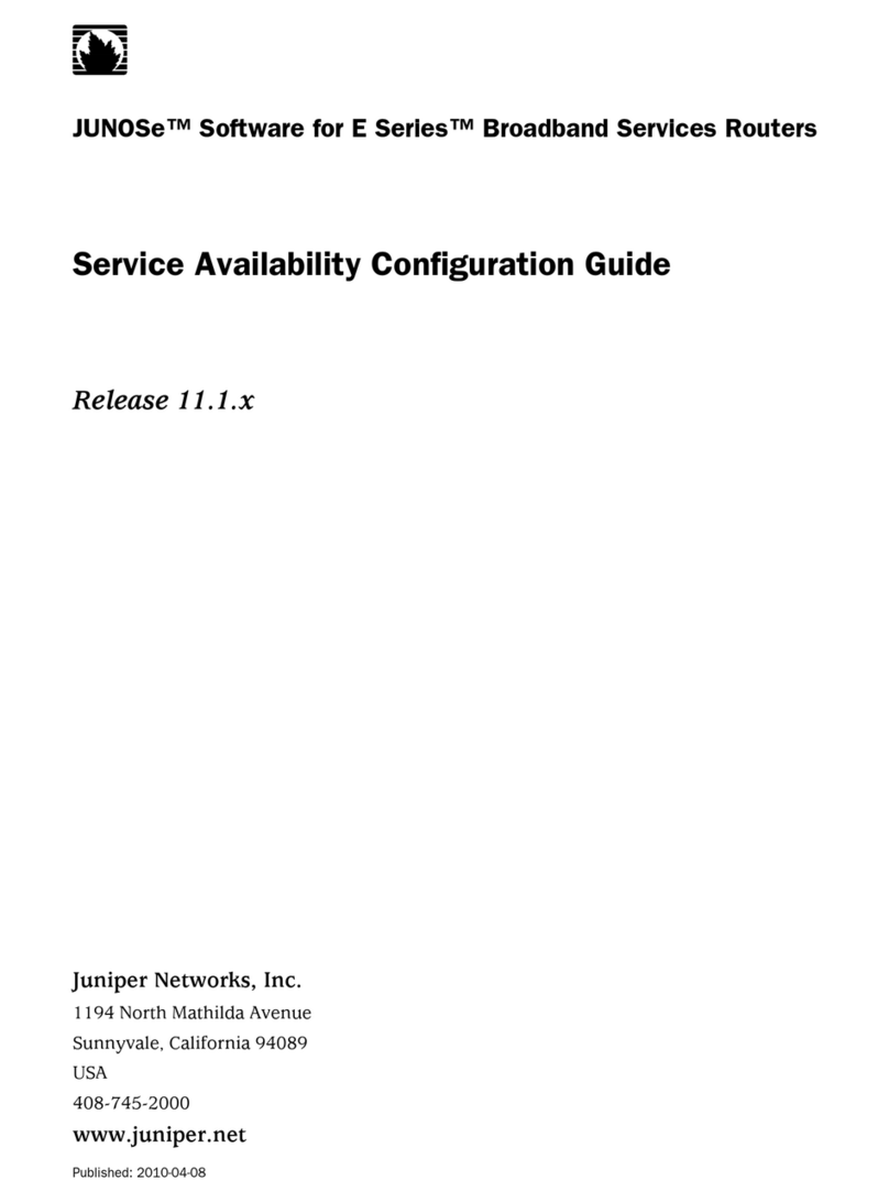 Juniper SERVICE AVAILABILITY - CONFIGURATION GUIDE V... Configuration guide Juniper SERVICE AVAILABILITY - CONFIGURATION GUIDE V... Configuration guide