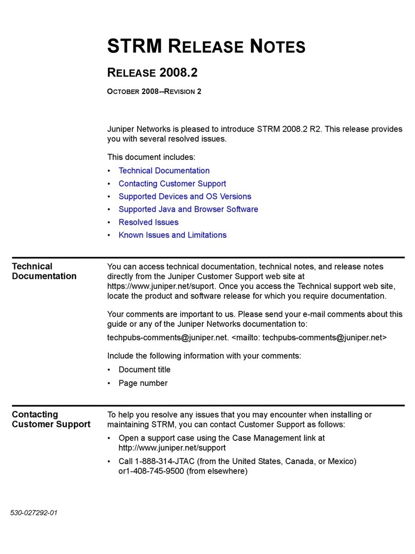 Juniper STRM 2008-2 - TECHNICAL NOTE CHANGING NETWORK SETTING... release note