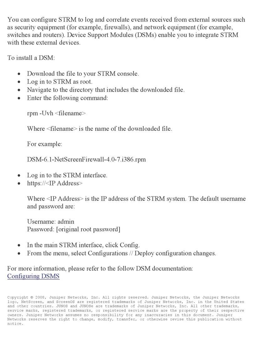 Juniper STRM manual Juniper STRM manual