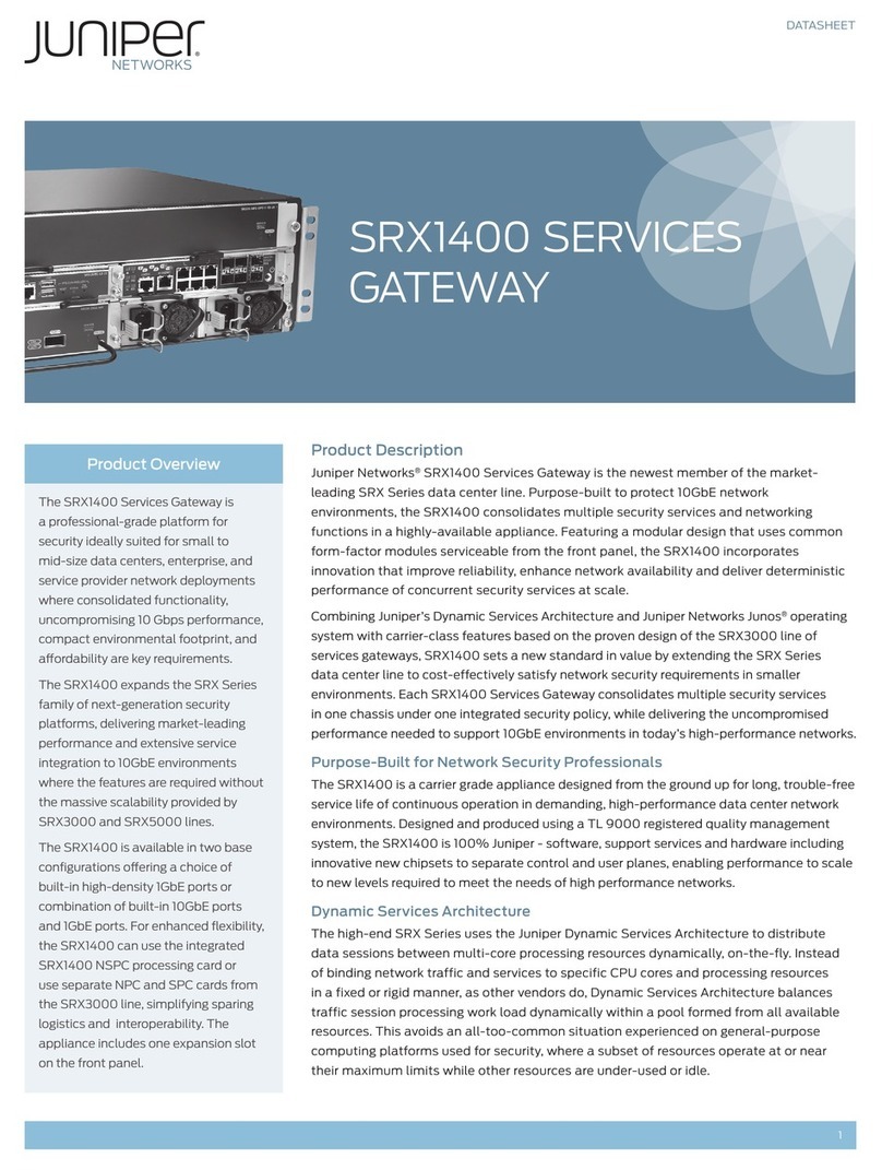 Juniper SRX 1400 SERVICES GATEWAY - User manual