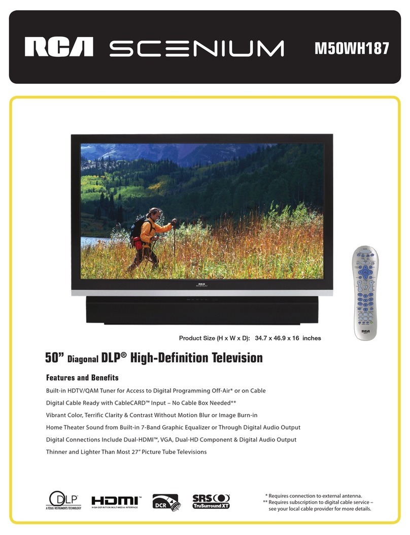 RCA Scenium M50WH187 User manual