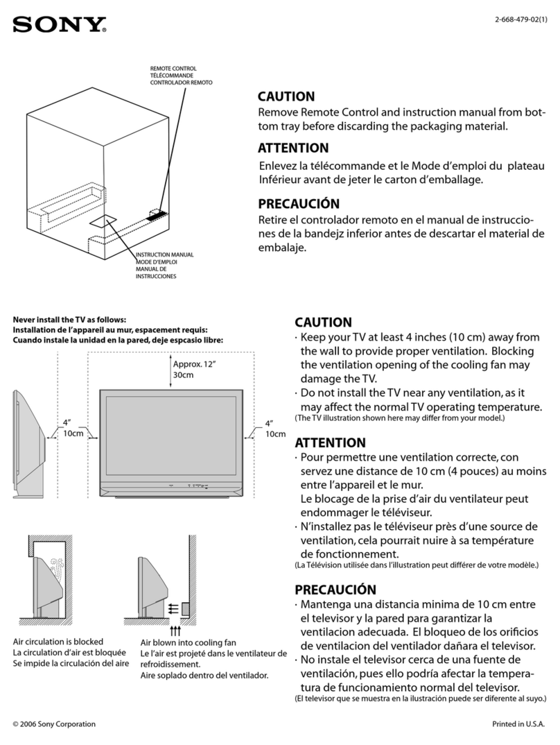 Sony KDF-46E3000 - Bravia 3lcd Micro Display High Definition... User manual