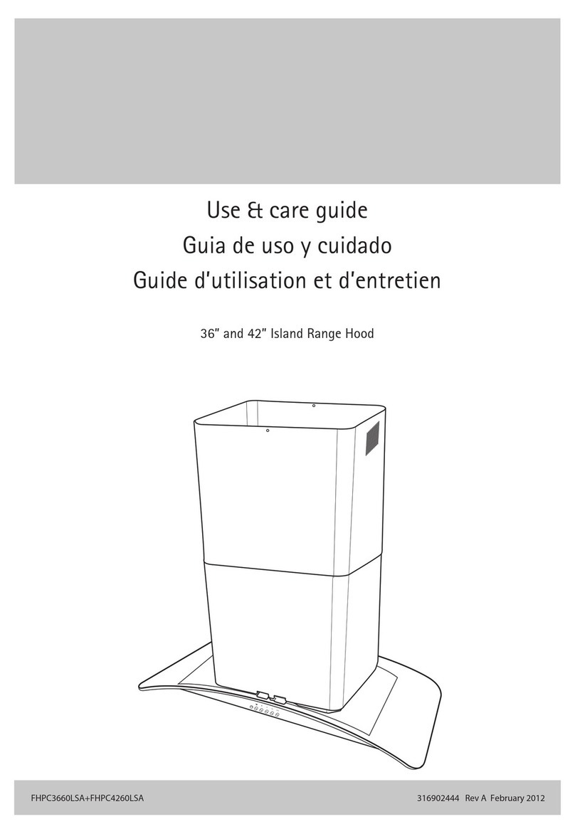 Frigidaire FHPC3660LS Use and care guide