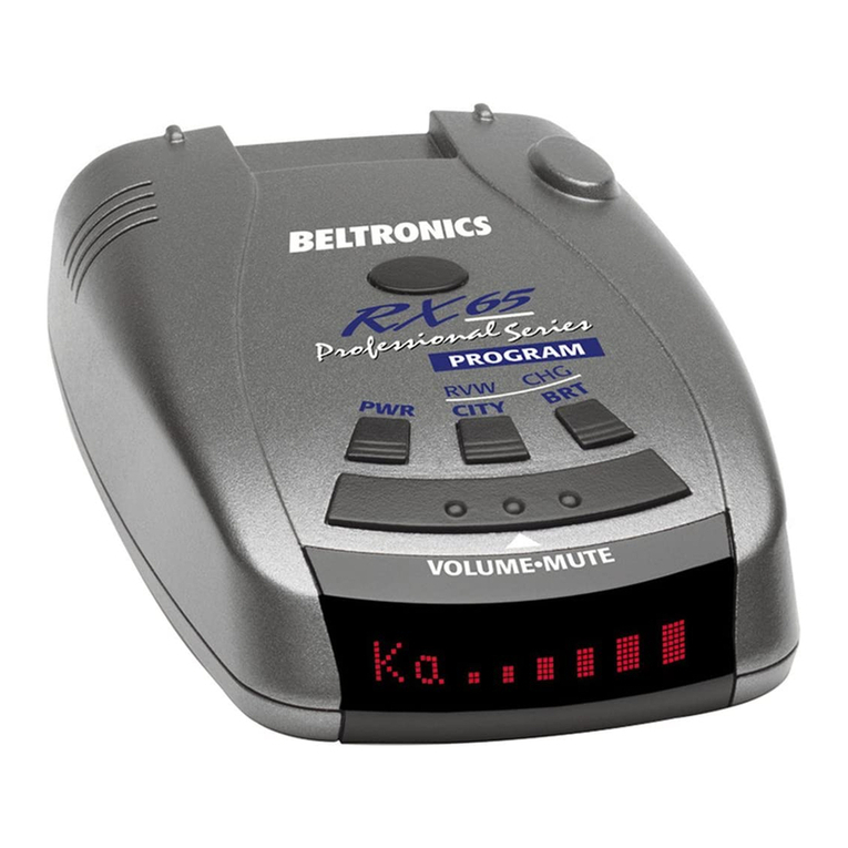 Beltronics RX65 - Radar User manual Beltronics RX65 - Radar User manual