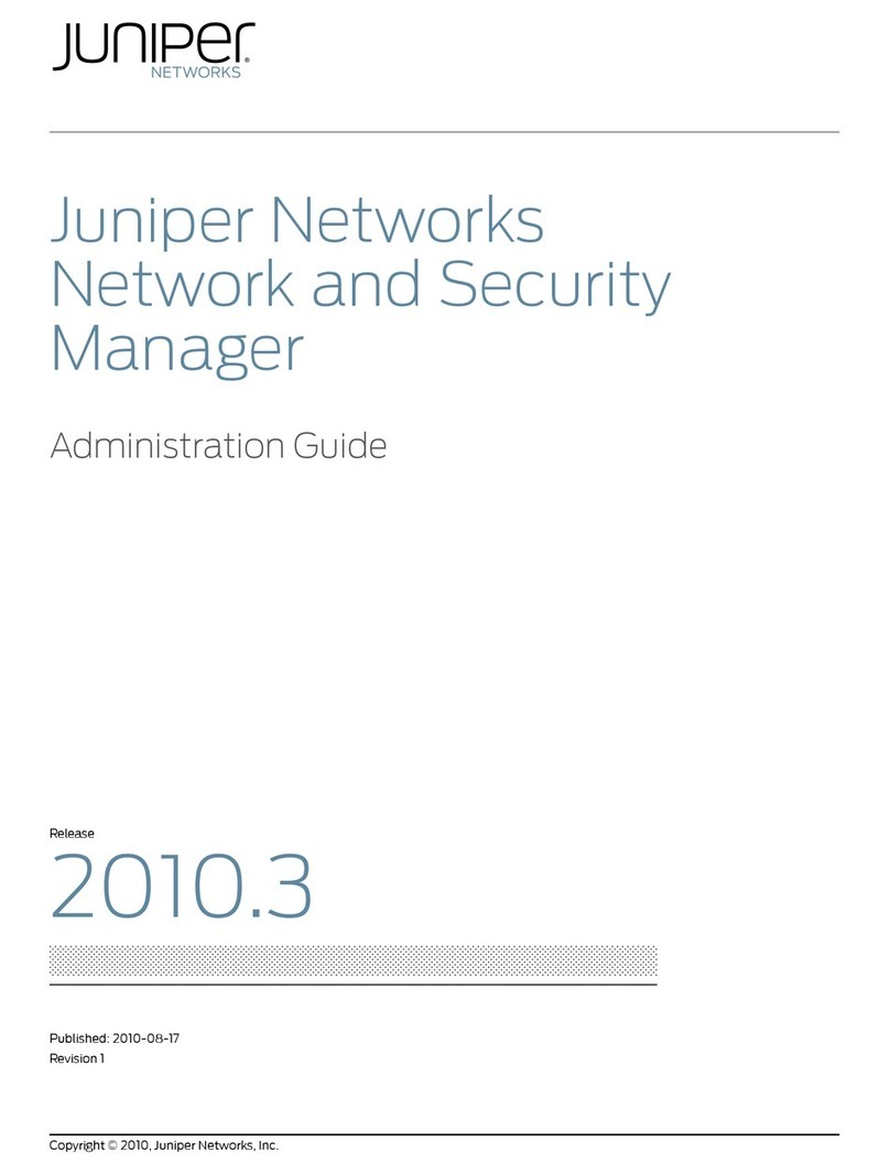 Juniper NETWORK AND SECURITY MANAGER 2010.3 - ADMINISTRATION GUIDE... Administration guide Juniper NETWORK AND SECURITY MANAGER 2010.3 - ADMINISTRATION GUIDE... Administration guide