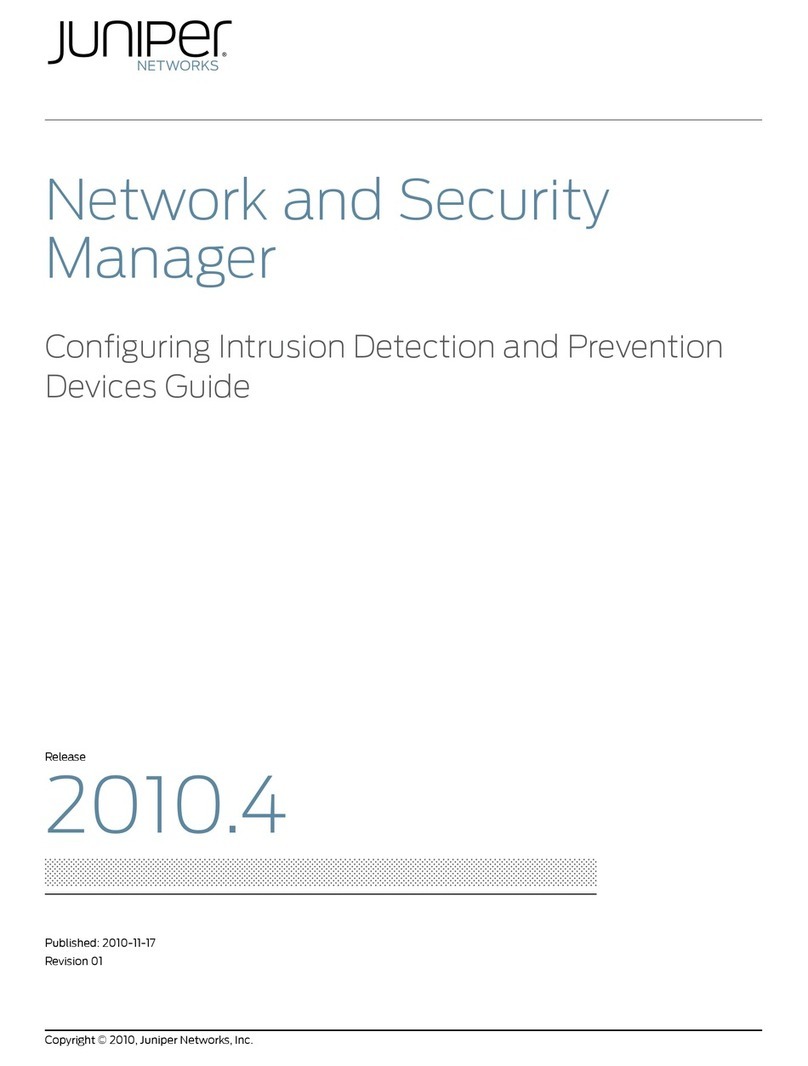 Juniper NETWORK AND SECURITY MANAGER 2010.4 - CONFIGURING INTRUSION DETECTION PREVENTION DEVICES GUIDE REV... manual