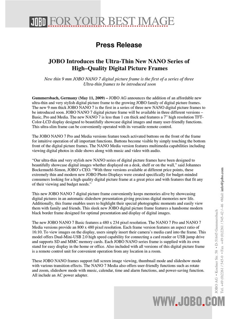 JOBO NANO 7 - PRESS RELEASE manual