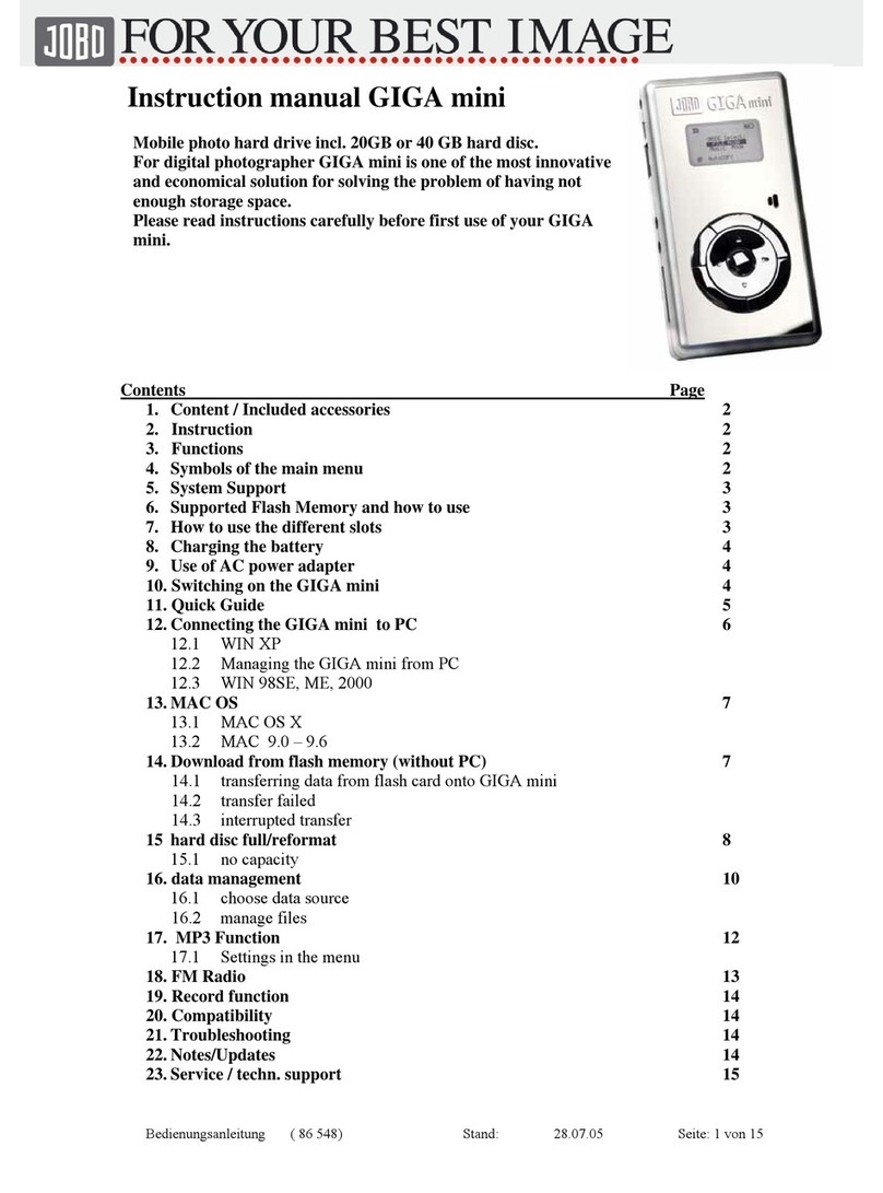 JOBO GIGA MINI instruction manual