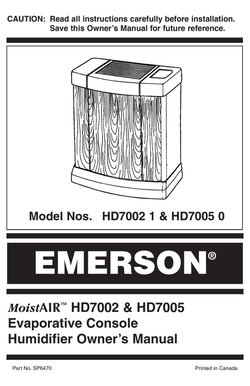 Emerson MoistAir HD7002 owner's manual