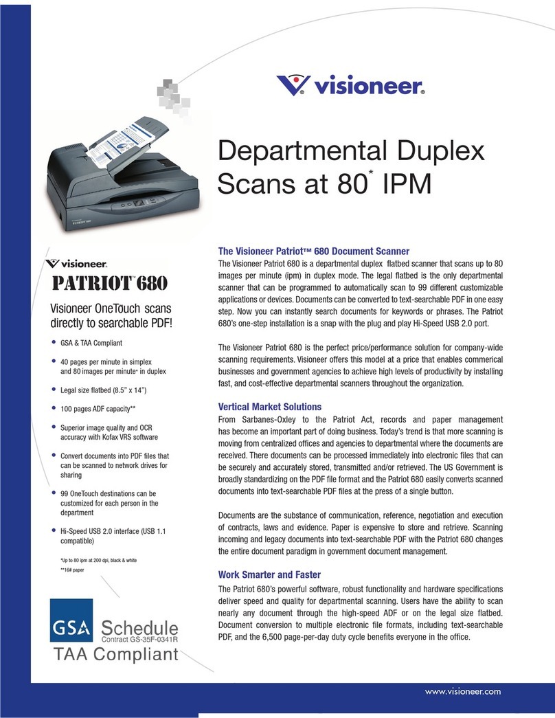 Visioneer Patriot 680 User manual