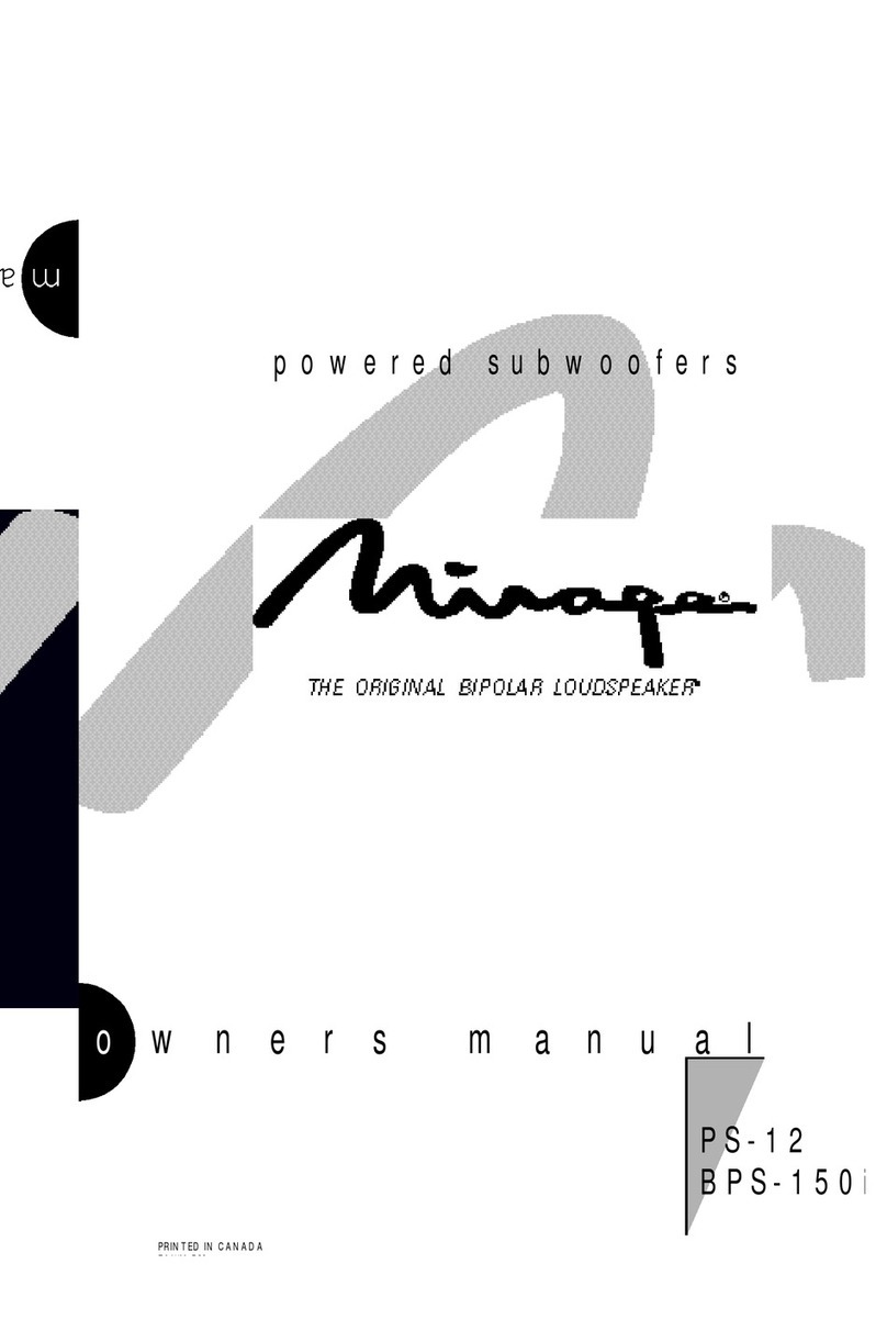 Mirage PS-12 User manual Mirage PS-12 User manual