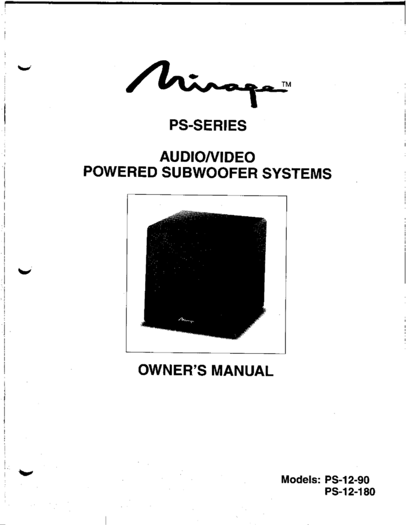 Mirage PS-12-180 User manual