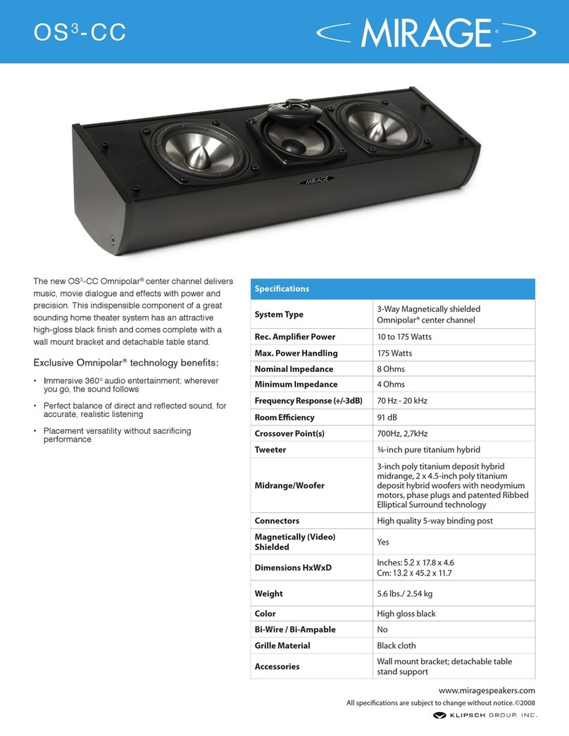 Mirage OMNISAT OS3-CC datasheet