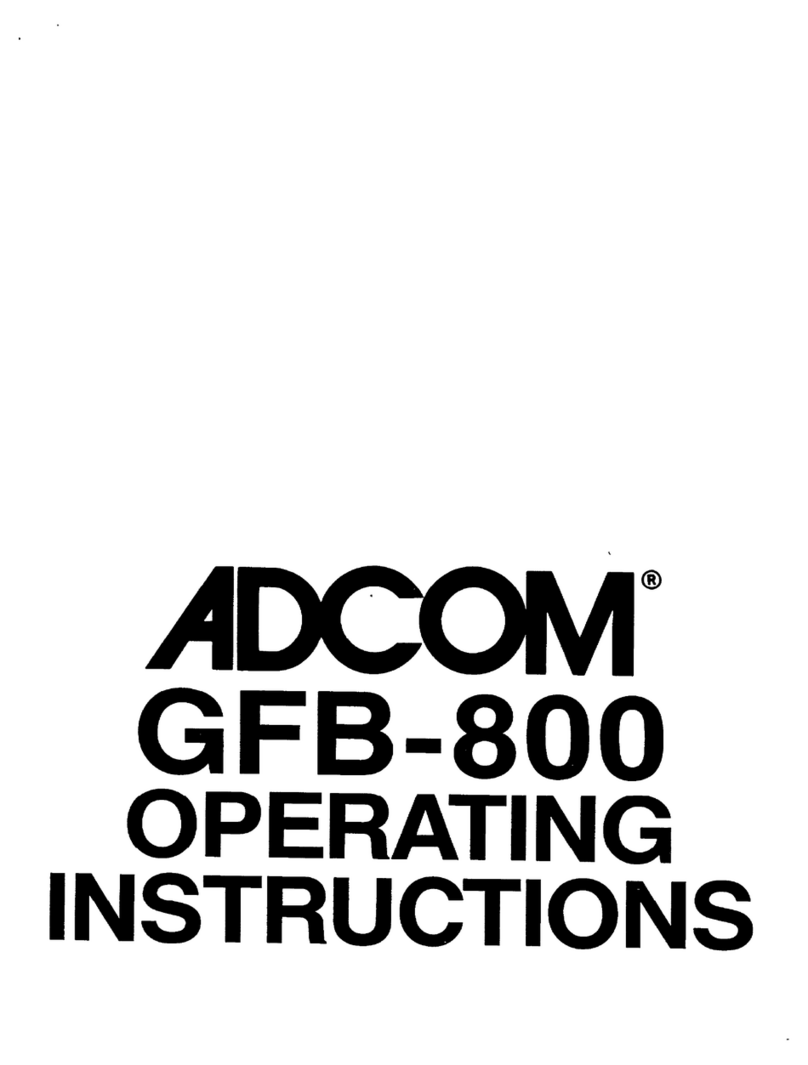 Adcom GFB-800 User manual