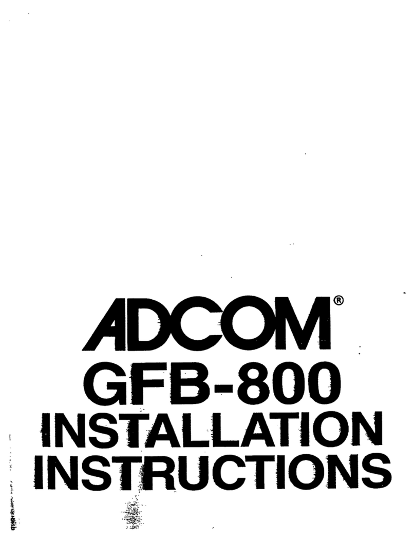 Adcom GFB-800 User manual