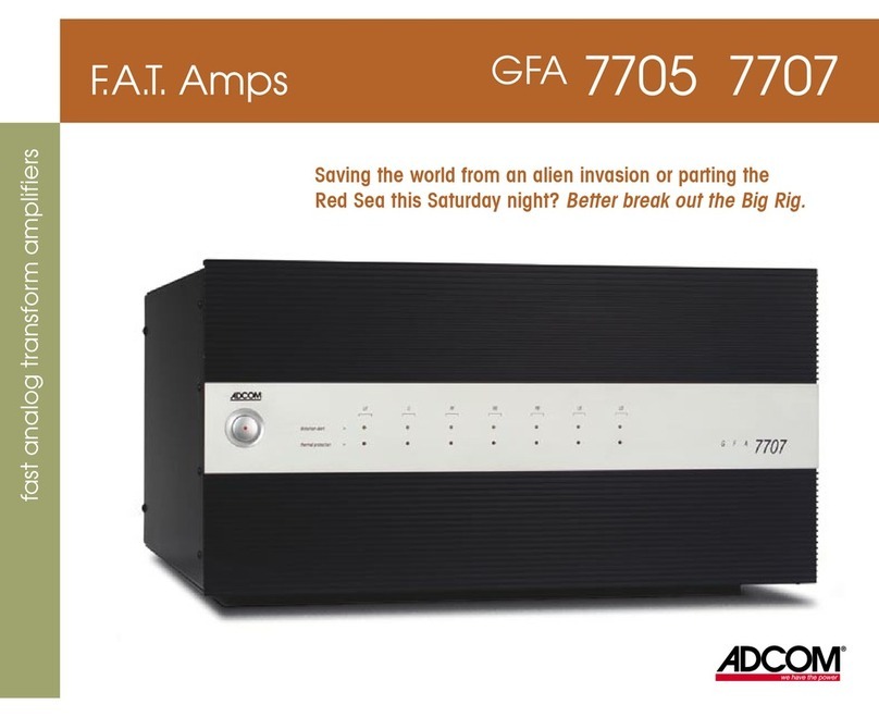 Adcom S.A.F.E. GFA-7707 User manual
