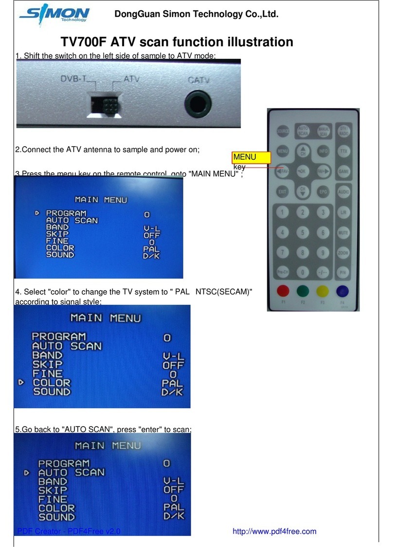 NextBase TV700F ATV - SCAN FUNCTION ILLUSTRATION User manual