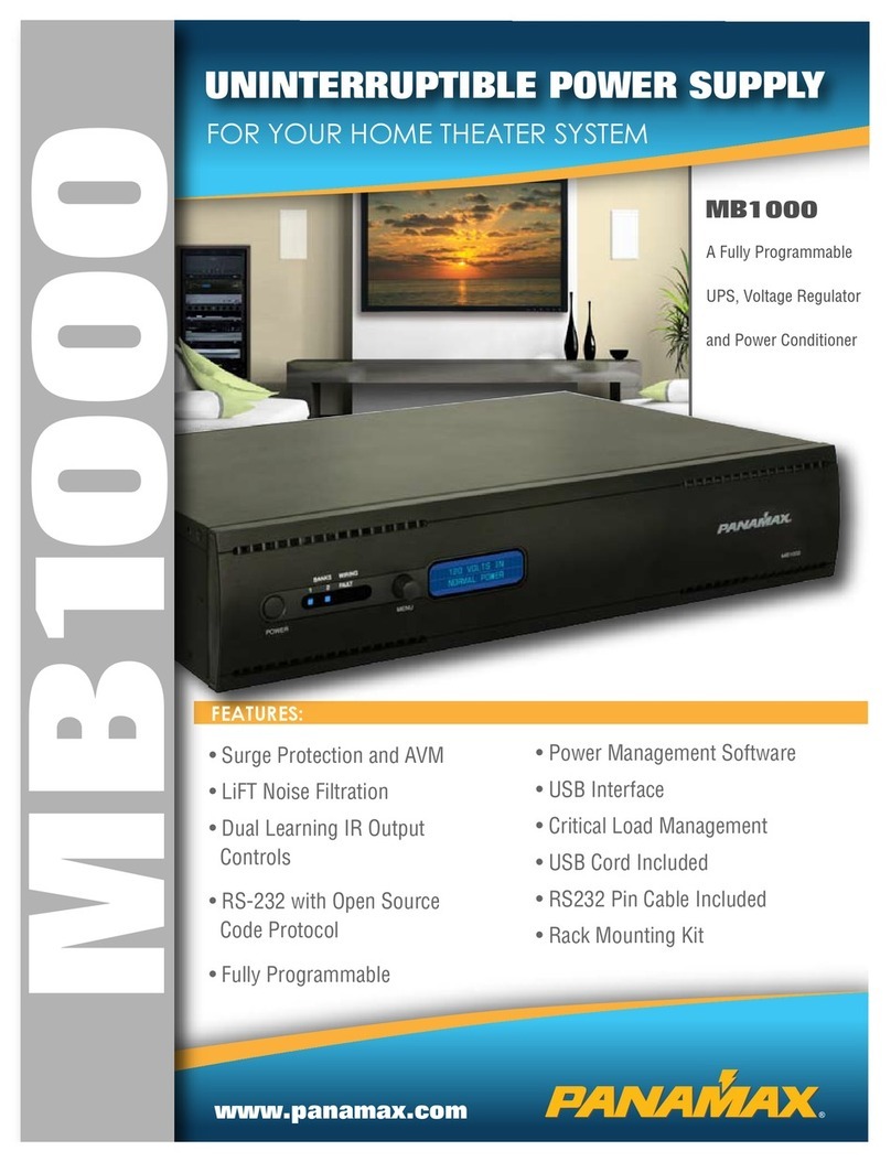 Panamax MB1000 Specifications