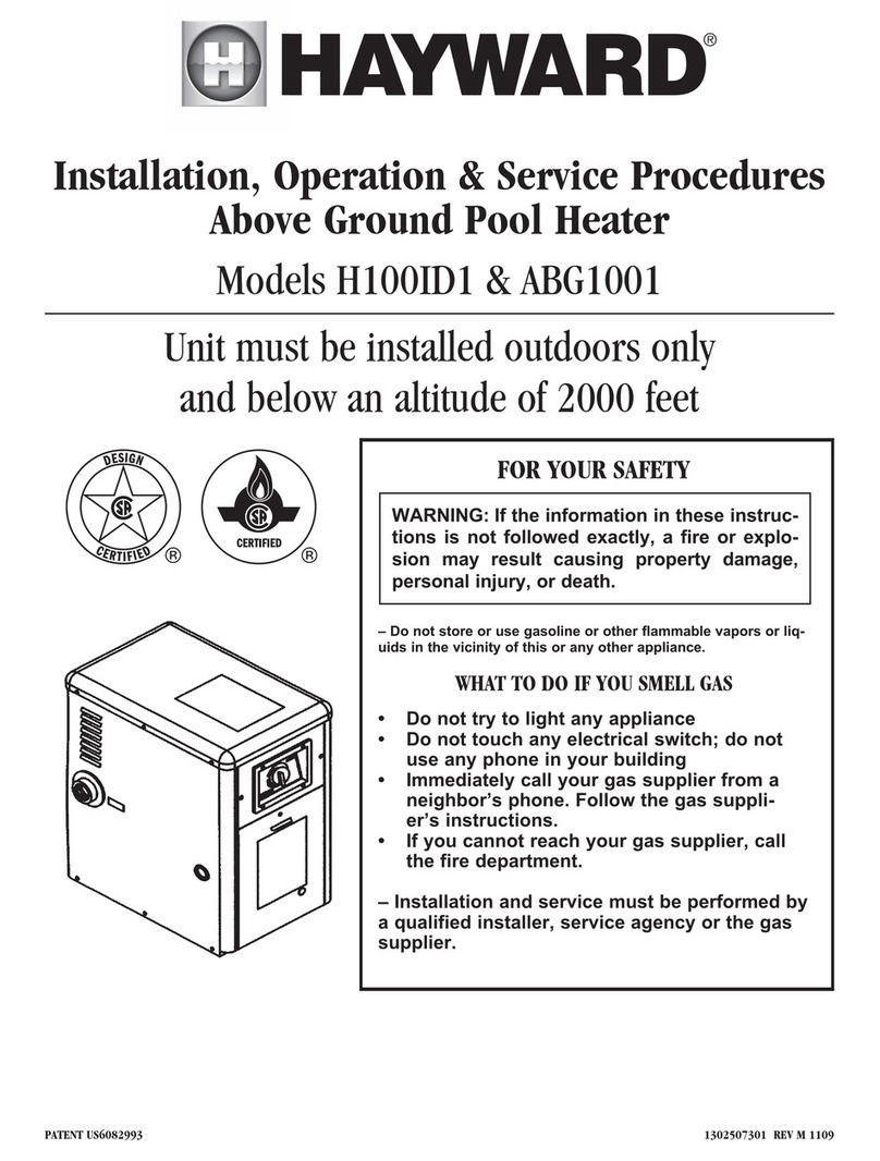 Hayward H-Series Installation, operation & service procedures