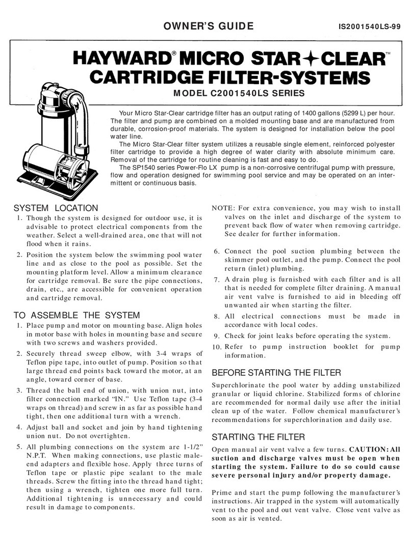 Hayward Micro Star-Clear User manual