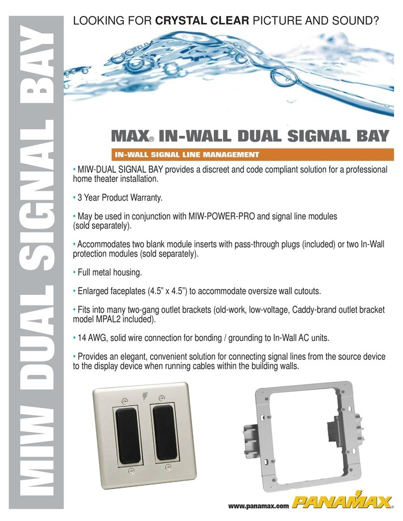 Panamax MIW-DUAL-SIGNAL-BAY datasheet