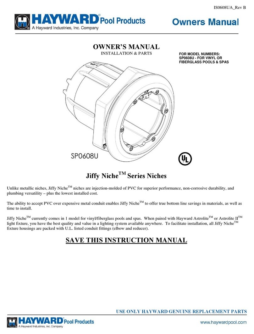 Hayward Jiffy Niche User manual
