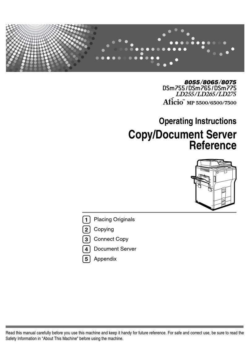 Ricoh Aficio MP 5500 S/P User manual