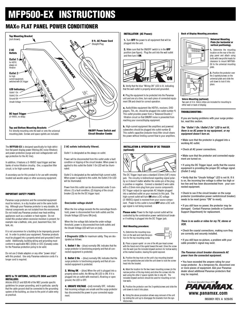 Panamax MFP500-EX User manual