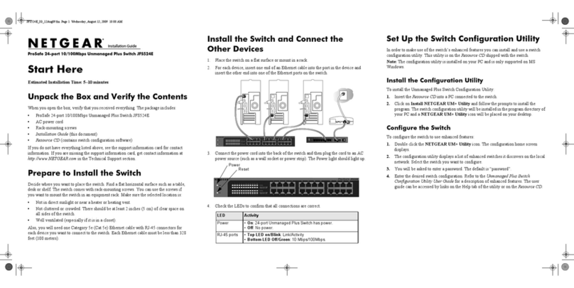 NETGEAR JFS524E-100NAS - Prosafe 24PORT 10/100 User manual