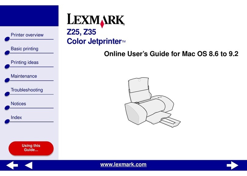 Lexmark 15J0070 - Z 25 Color Jetprinter Inkjet... User manual