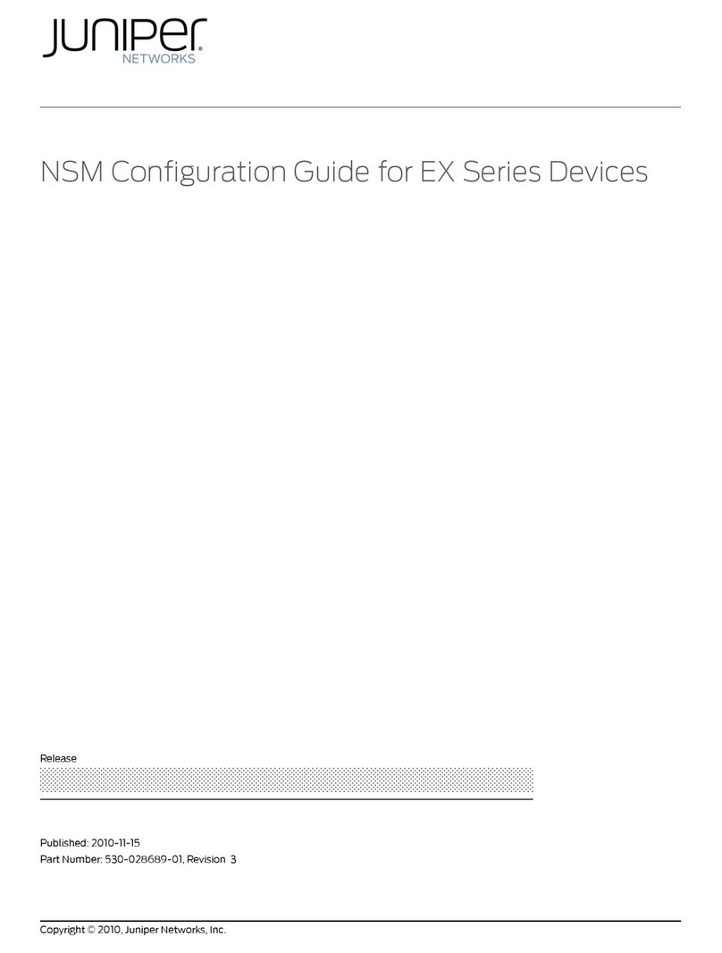 Juniper NETWORK AND SECURITY MANAGER - NSM CONFIGURATION GUIDE FOR EX SERIES DEVICES REV... User manual Juniper NETWORK AND SECURITY MANAGER - NSM CONFIGURATION GUIDE FOR EX SERIES DEVICES REV... User manual