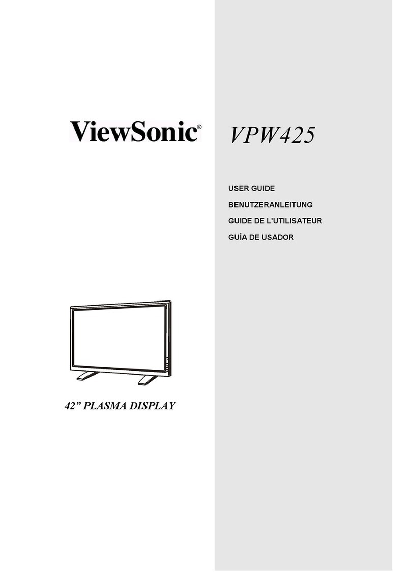 ViewSonic VPW425 - 42" Plasma TV User manual