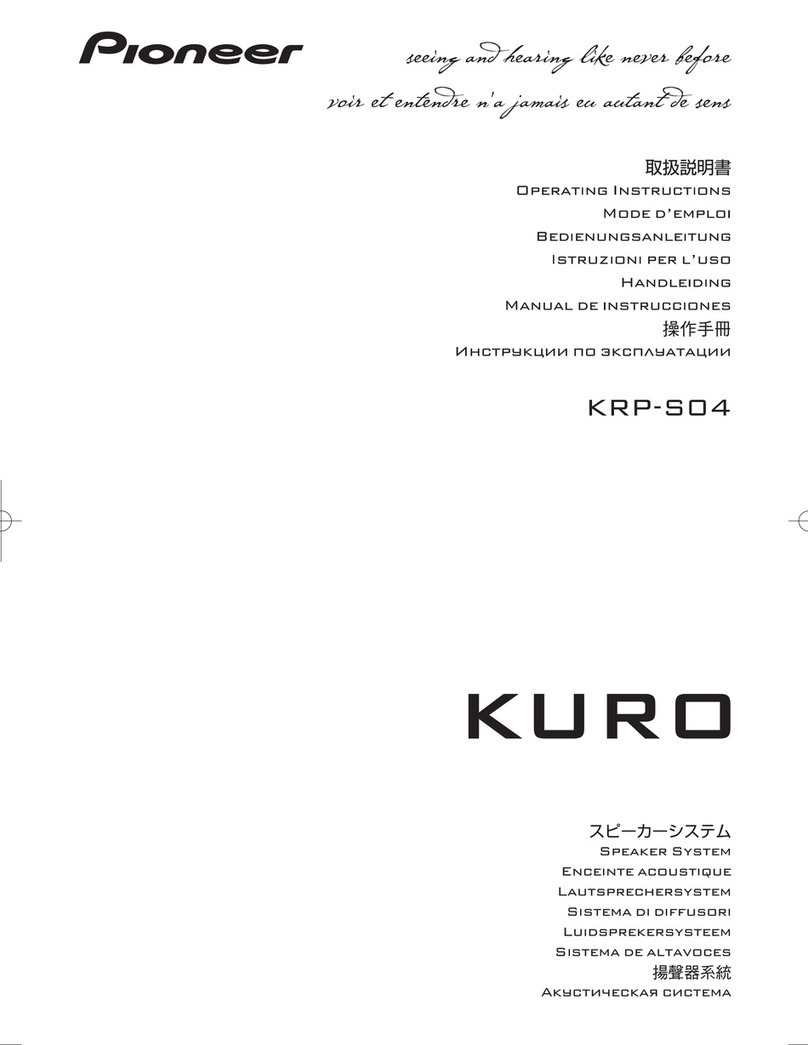 Pioneer KURO KRP-S04 User manual