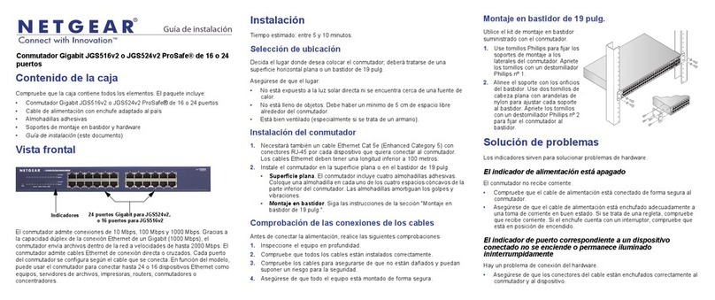 NETGEAR ProSafe JGS524v2 Parts list manual