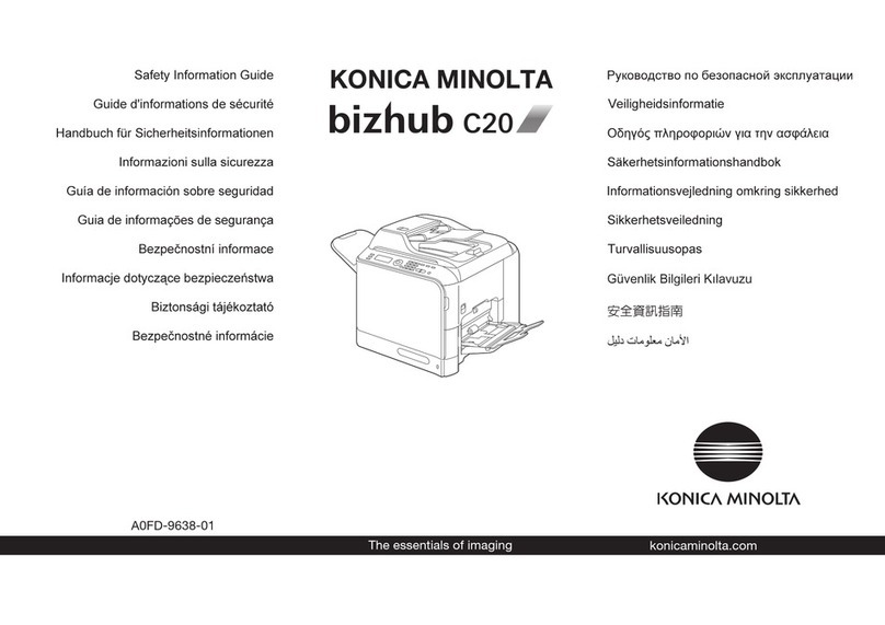 Konica Minolta bizhub C20/C20X Safety information