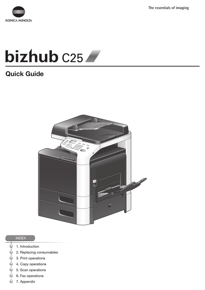 Konica Minolta bizhub C25 quick guide