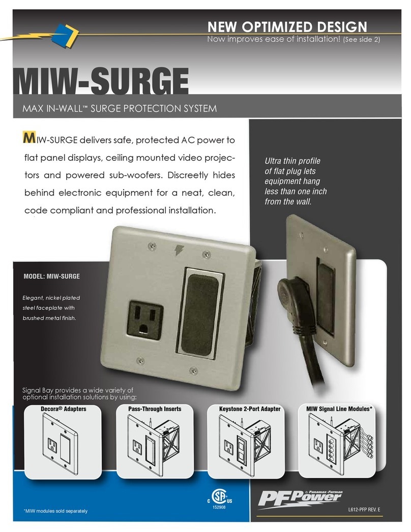Panamax MIW-SURGE datasheet
