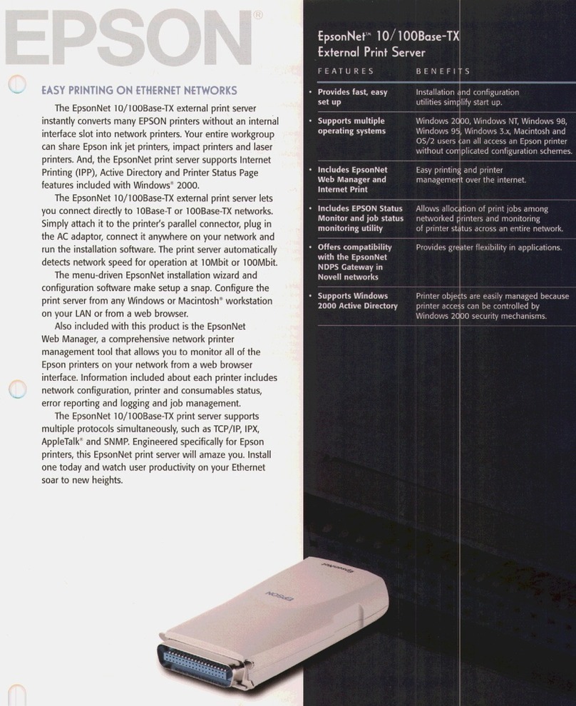 Epson C823781 - Net Print Server User manual