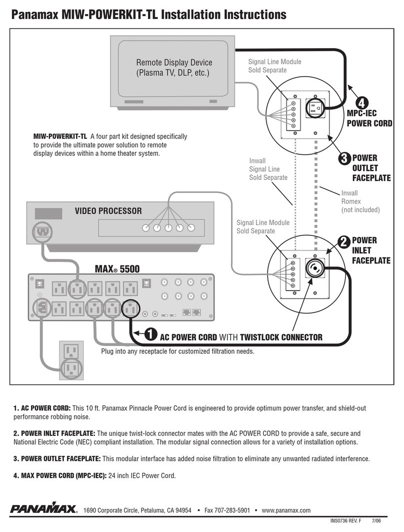 Panamax MIW-POWERKIT-TL installation instructions