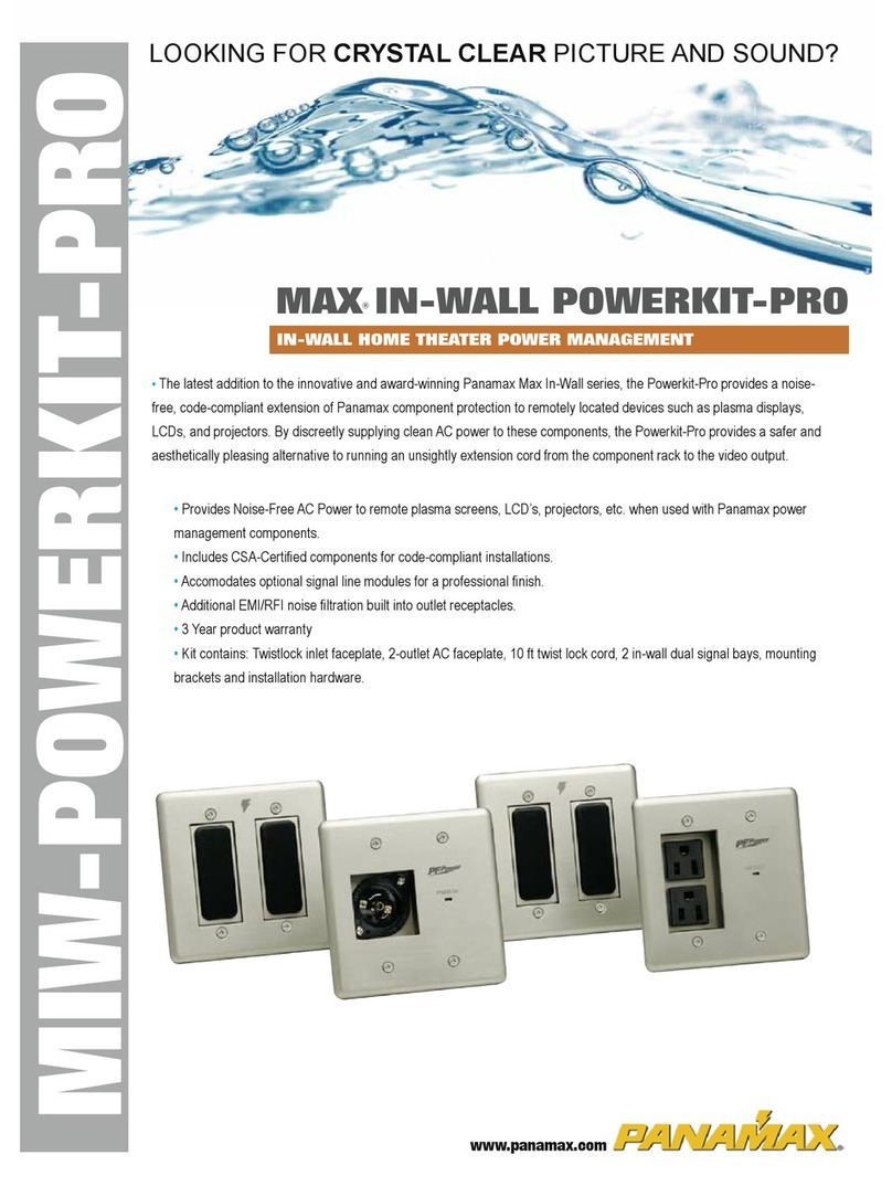 Panamax MIW-POWERKIT-PRO User manual
