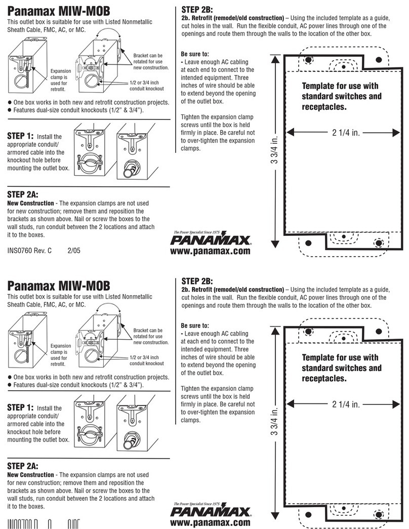 Panamax MIW-POWERKIT-MOB User manual