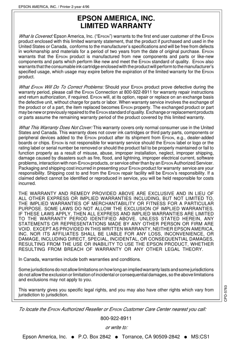 Epson FX-1180 - Impact Printer Use and maintenance manual