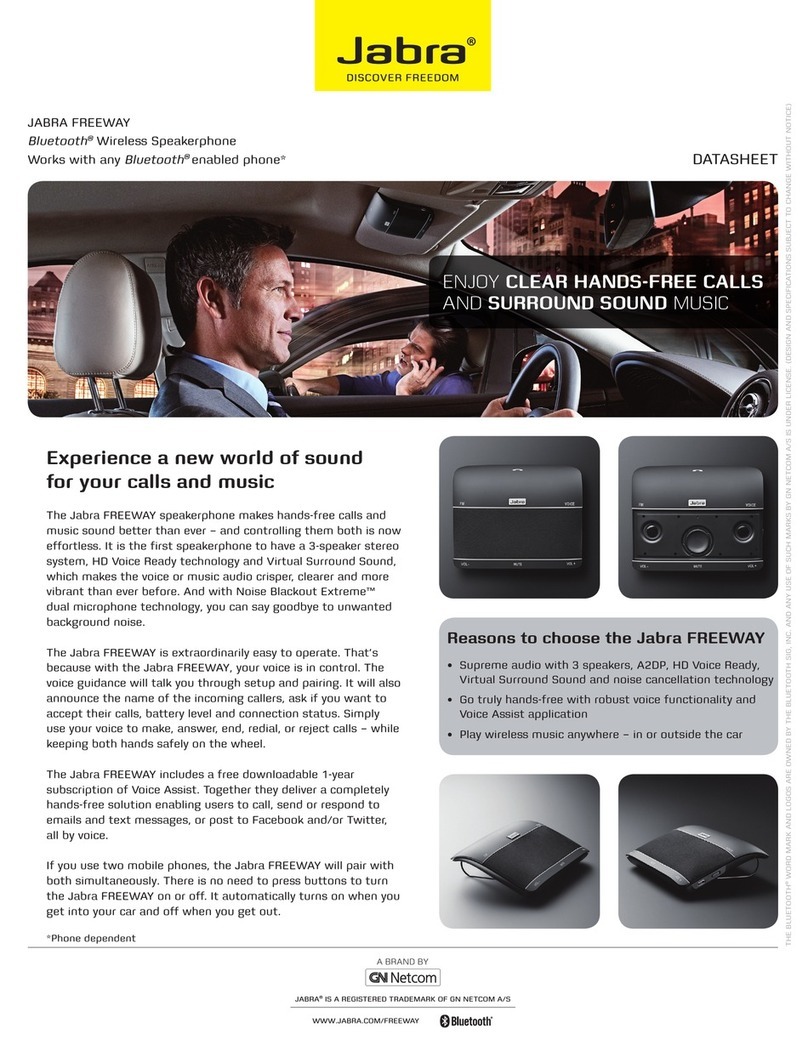Jabra FREEWAY User manual