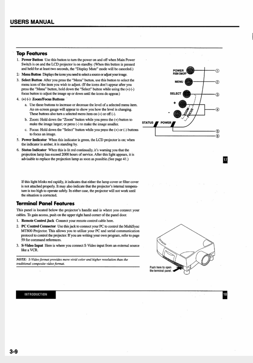 NEC LCDMT800 User manual