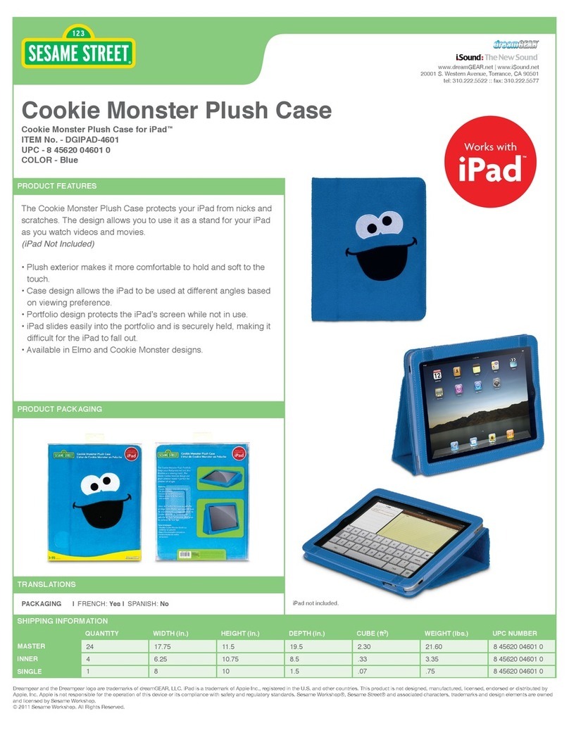 I.SOUND COOKIE MONSTER PLUSH CASE FOR IPAD datasheet