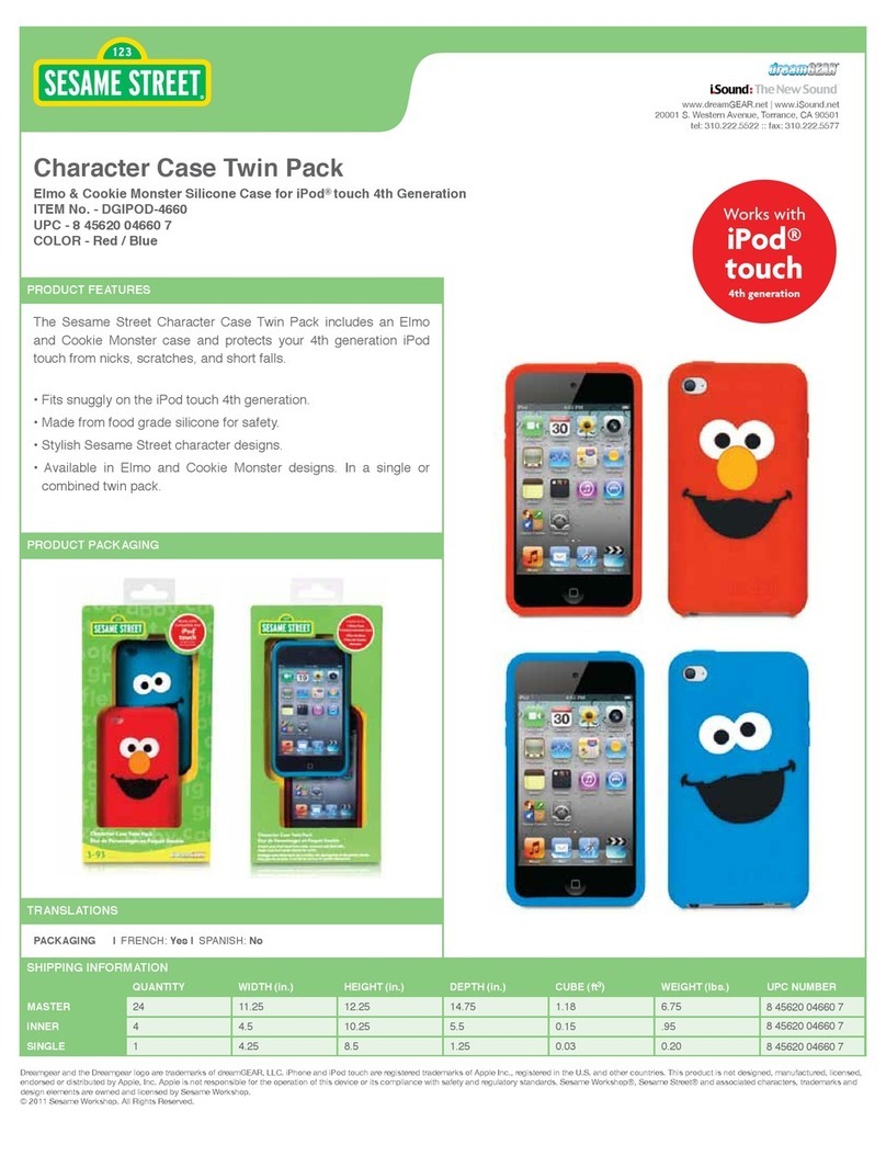 I.SOUND CHARACTER CASE TWIN PACK - FOR IPOD TOUCH User manual
